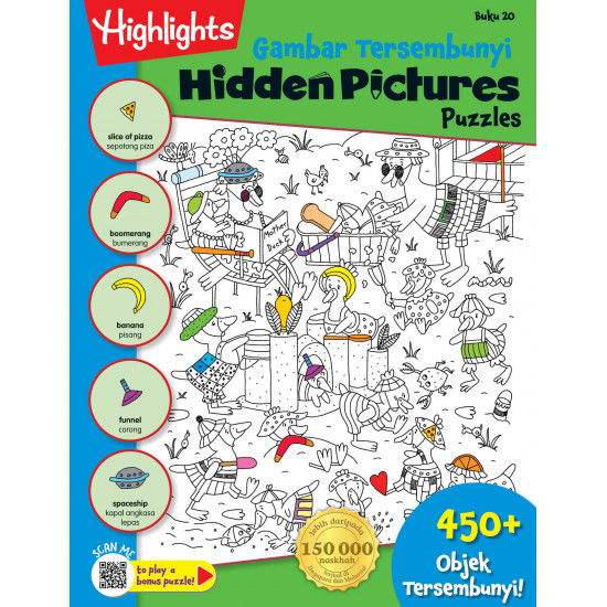 Highlights Hidden Pictures Puzzles Gambar Tersembunyi Buku 20 Pelangi